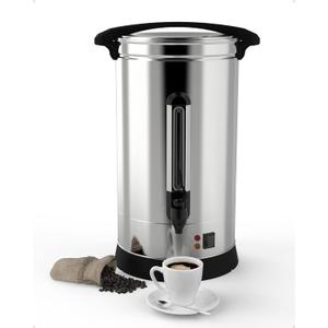 Garvee [110 Cup 16L Commercial Coffee Urn, [Quick Brewing] [Double-wall 304 Stainless Steel] Large Coffee Make for Church, Meeting rooms, Lounges, and Other Large Gatherings