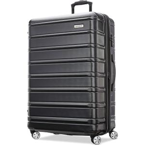 Samsonite Omni 2 28-Inch Large Checked Hardside Luggage with 360 Spinner Wheels - Scratch Resistant Hardshell - TSA Lock - Expandable Polycarbonate Shell for Lightweight Travel - Midnight Black