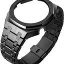 GA2100 Metal Watch Band Case Replacement Kit, Stainless Steel Strap Bezel Accessories Compatible with Casio Mens G-Shock GA2100/GA-2110 Watches