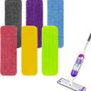 Reusable Mop Pads Compatible with Swiffer Powermop Pads Washable Microfiber Swiffer Power Mop Refills (6pack,multi1)