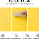 Softalker Round Tablecloth, Waterproof & Stain Resistant Table Cloth Wrinkle Free 210GSM Fabric Washable Polyester Table Cover for Spring/Party/Outdoor - 120 inch,Yellow