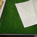 Dog Grass Large Potty Patch, Dog Litter Boxes Artificial Grass Bathroom Turf for Pet Training, Washable Puppy Pee Pad, Perfect Indoor/Outdoor Portable Potty Pet Loo (Tray system-35"X22.6")
