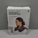 Sharper Image Heated Neck & Shoulder Wrap - Microwavable Warm & Cooling Plush Pad, Scented Aromatherapy (100% Natural Lavender & Herb Spa Blend), Pain Tension Headache Relief Therapy, Gift for Women