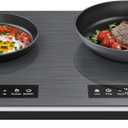 VBGK Double Induction Cooktop, 24 inch 4000W Electric cooktop with hot plate, induction stove top with LED Touch Screen 9 Levels Settings with Child Safety Lock & Timer 110V Induction cooktop 2 burner
