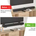 USX MOUNT Studless Soundbar Wall Mount, Universal Drywall Sound Bar Wall Brackets, Works with Most Soundbars, Holds up to 22 Lbs, Depth Adjustable 4.13-6.3'', Removable and Lockable, Black