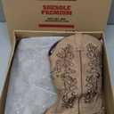 SheSole Womens Western Cowgirl Boots Fashion Rhinestone Square Toe Ladies Cowboy Boots Mid Calf (10, Brown)