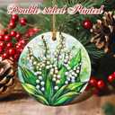 Christmas Ornaments, Lily of The Valley Flower Ornament, Christmas Tree Ornaments, Xmas Decorations, Holiday Decorations, Gifts for Flower Lovers, Holiday Party Gifts, and Xmas Gift Ideas