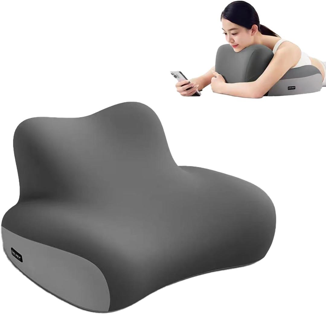 Bed Reading Pillow for Lying Down, Dual-Use Back Support Pillow for Sitting and Lying, Suitable for Reading, Leaning, and Back Support. alleviates Elbow, Neck, and Shoulder Pain