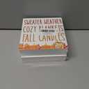 2 x Fall Home Decor, Autumn Wooden Sign Decor Desk Sign Sweater Weather Wooden Block Sign Rustic Home Shelf Wall Decoration