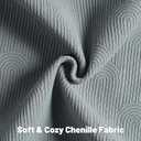 FUTEI Pack of 2 Chenille Decorative Throw Pillow Covers 16x16 Inch,Soft Cozy Striped Geometric Patterns Cushion Case,Modern Home Decor for Couch Bed Living Room,Dark Grey