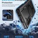 BERFY for Samsung Galaxy Z Fold 7 Case with Privacy Screen Protector, [Compatible with MagSafe][Anti Spy] Built-in Hidden Kickstand, Full-Body Shockproof Slim Phone Case for Z Fold 7, Black Stylus