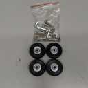 OwnMy 50mm x 18mm Set of 4 Luggage Suitcase Replacement Wheels, Rubber Swivel Caster Wheels Bearings Repair Kits (Black)