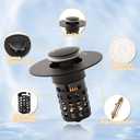 Bathroom Sink Drain Stopper, Upgraded 3 in 1 Pop Up Sink Drain Strainer with Removable Hair Catcher Basket, Drain Plug Filter for 1.1-1.5 in, Metal Body, Brass Bounce Core (Black)