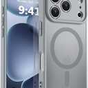 MOCCA Magnetic for iPhone 17 Pro Case, (Compatible with Magsafe) (16FT Military Grade Protection) Full Camera Protection Anti-Fingerprint Slim Translucent Matte Phone Cover 6.3",Titanium Gray
