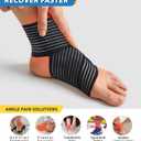 Ankle Brace 2 Pack, Adjustable Compression Support Wrap for Men & Women – Ideal for Sprains, Plantar Fasciitis, Tendonitis, Arthritis – Breathable, Fits in Shoes for Running Sports Gym (Black), One Size