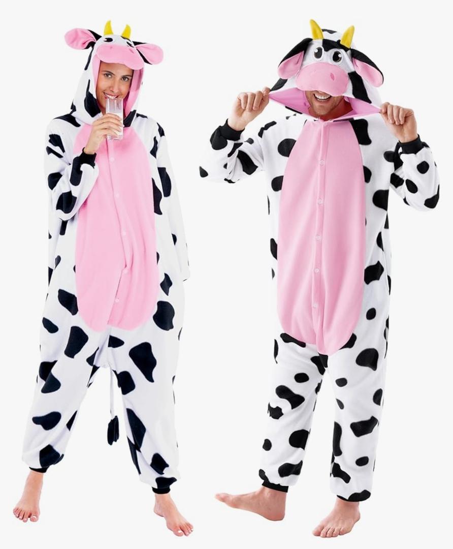 Spooktacular Creations Halloween Dalmatian Dragon Triceratop Unisex Costume, Adult Animal Costume Halloween Costume Party, M