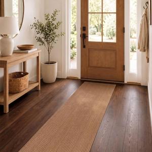 Ottomanson 2x5 Runner Rug, Non-Slip Dirt Trapper Indoor Outdoor Door Mat