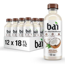 Bai Antioxidant Infused Water Beverage, Molokai Coconut, with Vitamin C and No Artificial Sweeteners, 18 Fluid Ounce Bottle, 12 Pack, BB APR152026