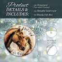 2 x Horse Ornament 2025  White Elephant Gift for Girl Who Loves Horses  Horse Lover Gift, Ceramic Round Hanging Decoration for Girls, Women, Kids for Christmas, Birthday