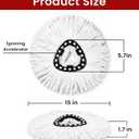 6 Pack Spin Mop Head Replacement for O-Ceda Easy Wring 1-Tank System, Microfiber Mop Refills, 360 Swivel, Deep Cleaning, Machine Washable & Easy to Replace (White)