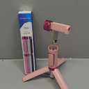Selfie Stick, Foldable Cellphone Tripod with Remote, Travel Tripod for iPhone Series Android, Video Recording - Pink