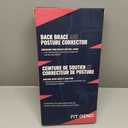 Fit Geno Back Brace Posture Corrector for Men & Women: Shoulder Straightener Adjustable Full Back Support Pain Relief - Scoliosis Hunchback Spine Corrector (Medium/Large) (Beige)