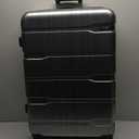 Coolife Expandable Large Checked Luggage Hardside PC+ABS Suitcase with TSA Lock, Lightweight Rolling Carry On with Spinner Wheels(Charcoal, 28in)
