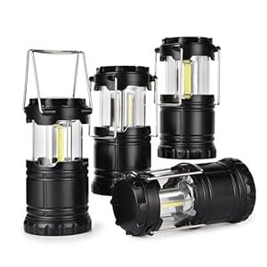 Lantern Collapsible Camping Light, Battery Operated Lanterns LED Super Bright for Power Outages Indoor Emergency Outdoor Camping Hiking Kit (COB-4 )