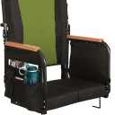 Extra Wide Stadium Seats with Back Support, Comfy Bleacher Chairs with Back Cushion, Cup Holders, and Storage Pockets, Foldable and Portable Bleacher Seat with Armrests