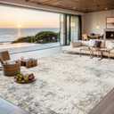 8x10 Area Rugs for Living Room - Washable Rug Modern Abstract Soft Large Neutral Non-Slip Carpet Indoor Floor Stain Resistant Thin Carpets for Bedroom Dining Room Farmhouse Nursery Home Office Multi