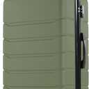 OLIXIS 20 Inch Carry-On Luggage, Hardside Suitcase with Spinner Wheels, Lightweight ABS Hard Shell Travel Luggage, TSA Approved Lock, Expandable Small Suitcase for Business & Travel–Olive Green