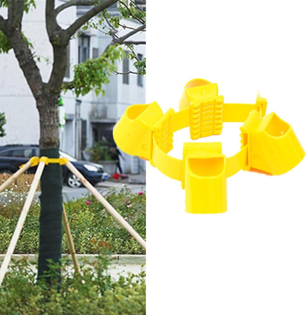 Adjustable Plastic Support Tree Straps, Garden Plants Windproof Anti-toppling Support Tree Stake Kit for 5.9"-10" Dia Young Tree Protection,Frame Fixer Cup (Suit for Tree Diameter: 5.9"-10")