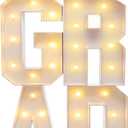 VIHOSE 5 ft 2026 Graduation Party Decorations Graduate LED Lights 4 LED Marquee Light up Letters Grad and Grad Hat Class of 2026 Lights Decor for High School Senior College Graduation Party Supplies