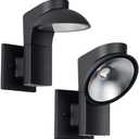 LLUOTE LED Outdoor Wall Light,Lamp Head 350 ° Angle Adjustment, 10%-100% Dimmable, 1200LM3000K, IP65 Waterproof for Outdoor Decor, Exterior Waterproof Lanterns,for Patio Front Door Entryway, 1-Pack Black