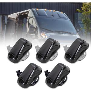 Smoked Cab Roof Top Marker Lights Fit for 2014-2023 Dodge Ram ProMaster 1500 2500 3500 Roof Running Lamps Replaces# 926-109 68232473AA 68232473AB 68232473AE 68232473AC (5 Pack)