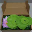 12pcs Floating Foam Lotus Flowers with Lily Pads, Artificial Pond Plants Ornaments for Pool Aquarium Water Decoration, Colorful