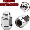 12x1.5 Wheel Lug Nuts, 20PCS Chrome 12mmx1.5 Closed End Bulge Acorn Lug Nut, Cone Seat, 19mm Hex Aftermarket Wheels