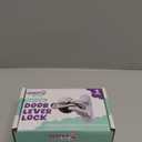 Door Lever Lock (1 Pack) Prevents Toddlers from Opening Doors. 3.25" L * 1.5" W * 4.5" H Easy One Hand Operation for Adults. Durable ABS with 3M Adhesive Backing. Simple Install, No Tools Needed.