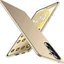 Gxmeuie Ultra Thin Case for Samsung Galaxy S24 5G, Silky Touch & Anti-Fingerprint Material, Slim Hard PC Matte Cover Anti-Scratch Shockproof Protective Cases for Samsung S24 5G 6.2-inch (Gold)