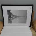 Floweringbeter 12 x 16 Inch Black Photo Frame with Cardboard Backing, Modern PVC Picture Display for Wall or Tabletop in Horizontal or Vertical Orientation