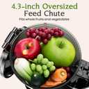 Anybear Cold Press Juicer 200W Masticating Slow Juicer 4.3" Large Feed Chute Fit Whole Fruits Vegetables | Upgraded Auger | Tritan Material | BPA Free | Juice Recipes (Silver Gray)