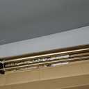 Double Curtain Rods 72-144 Inches for Windows, 1 Inch Diameter Adjustable Heavy Duty Drapery Rod with Aluminum Alloy Brackets and Finials, Modern Stylish Dual Curtains Rod, Brushed Gold