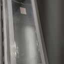 SONGMICS 6 LEDs Mirror Jewelry Cabinet, 47.2-Inch Tall Lockable Wall or Door Mounted Jewelry Armoire Organizer with Mirror, 2 Drawers, 3.9 x 14.6 x 47.2 Inches, White UJJC93W