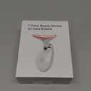 ELISHINE 7 Color Face and Neck Massager Light Therapy, Red Light Based Facial Massager for Skin Care, Smoothing, Firming (White)