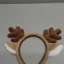 Reindeer Antlers Headband - Animal Ears Headbands Fluffy Realistic Deer Antler Hairband Party Cosplay Costume Washing for Christmas Halloween