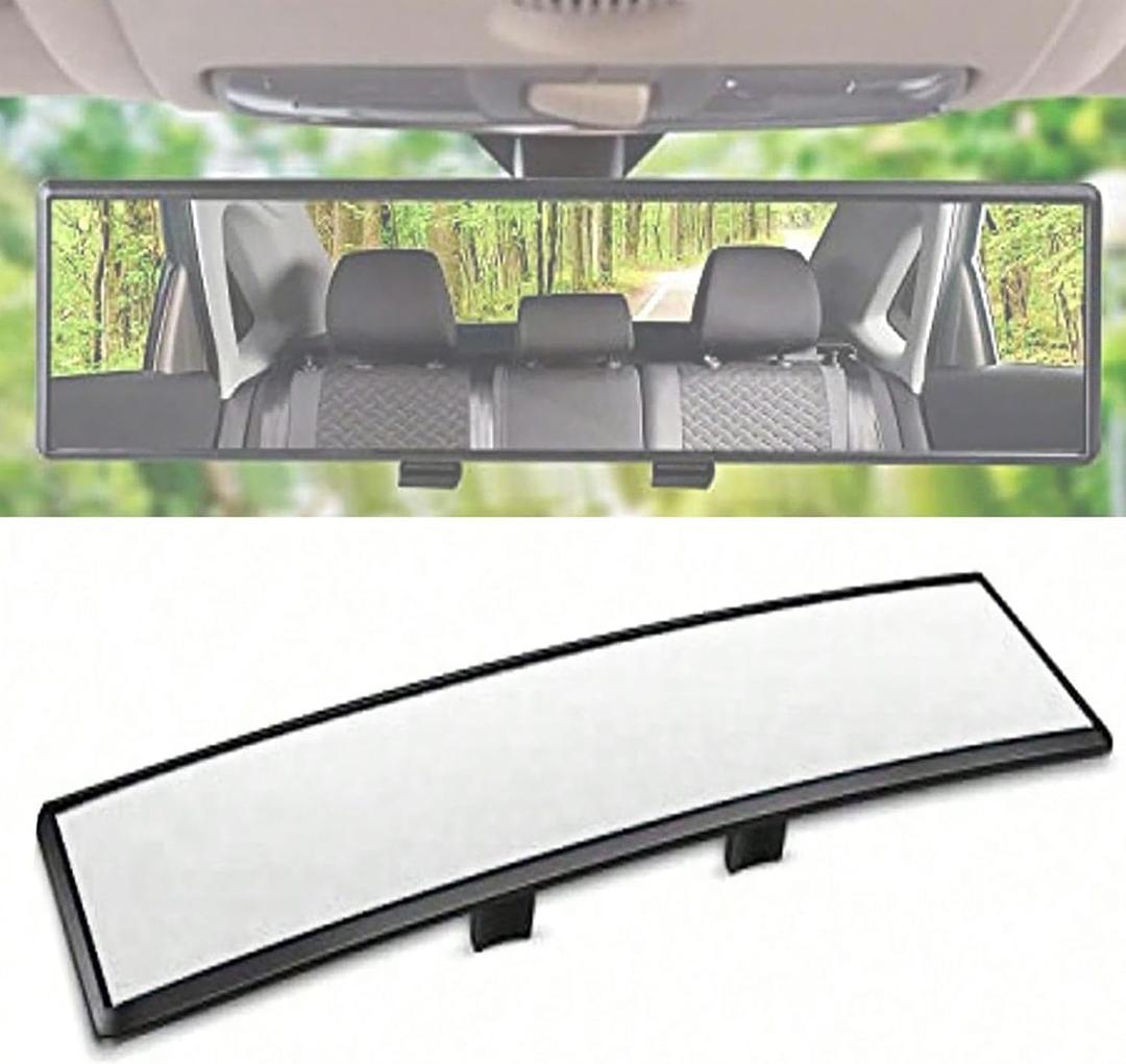 Car Interior Wide View Rearview Mirror for Ford Transit Van, Panoramic Convex Interior Clip HD Anti Glare on Wide Angle Mirror