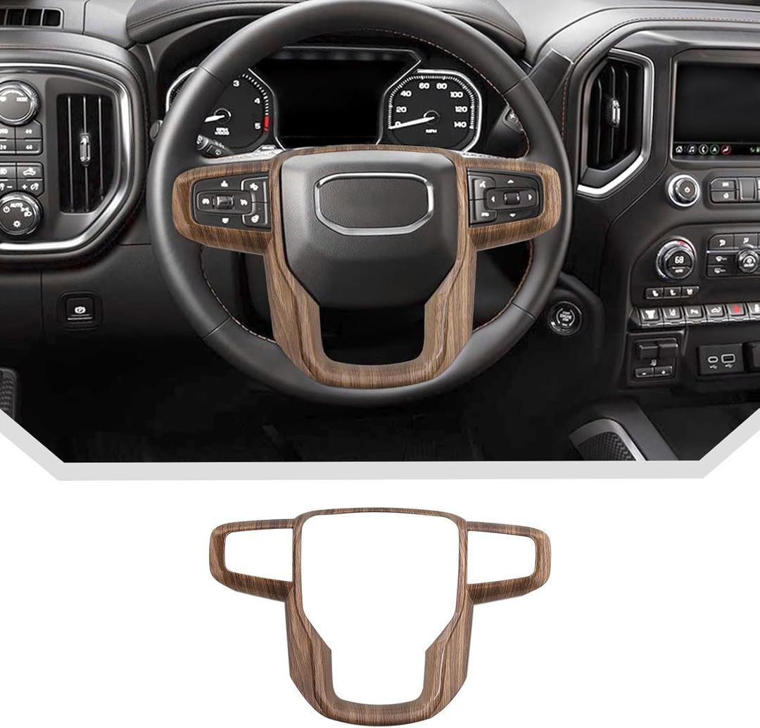 JeCar Wood Interior Trim Accessories for 2019-2025 GMC-Sierra 1500 & 2020-2024 GMC-Sierra 2500HD/3500HD & 2021-2024 GMC-Yukon - ABS Interior Decoration Upgrade