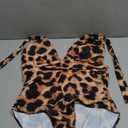 Swimsuit Women Plus Size Tummy Control Halter Bathing Suit Ruched V Neck Swimwear, 2XL