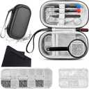 Eyeglass Repair Kit with Screws, Mini Glasses Repair Kit, Eye Glass Repairing Kit with Eyeglass Screws, Silicone Nose Pads, Tweezer, Screwdriver for Eyeglasses,Sunglasses, Magnify Glass and Case