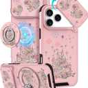 Buleens for iPhone 17 Pro Max Case 6.9 Inch - with Ring Stand & Camera Cover Aesthetic Cute Designed for Women Girls Girly Kawaii Castle Flower Phone Case for iPhone 17 Pro Max Compatible with Magsafe